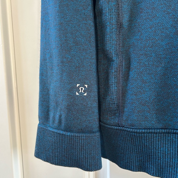 Lululemon Engineered Warmth Jacket Men's Large Blue Merino Wool Blend Full Zip - Picture 3 of 6